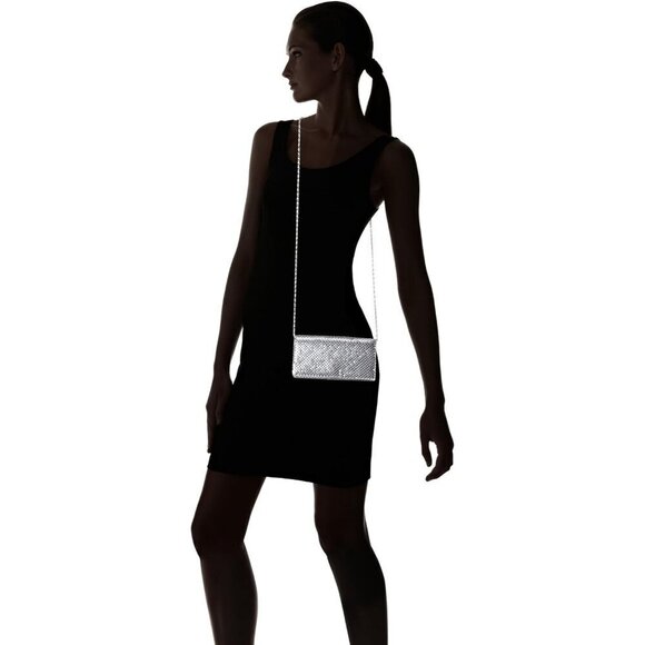 ❤️Metal Mesh Roll Bag Clutch Purse 4.5" x 7.5" x 2" Shoulder Chain Included - Picture 6 of 6